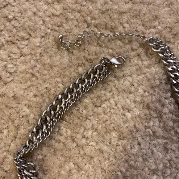 Bohemian chunky silver necklace - Picture 3 of 3